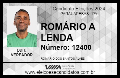 Candidato ROMÁRIO A LENDA 2024 - PARAUAPEBAS - Eleições