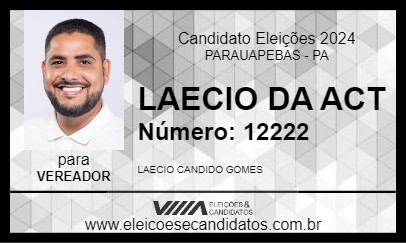 Candidato LAECIO DA ACT 2024 - PARAUAPEBAS - Eleições