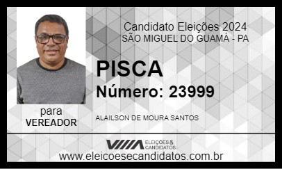 Candidato PISCA 2024 - SÃO MIGUEL DO GUAMÁ - Eleições