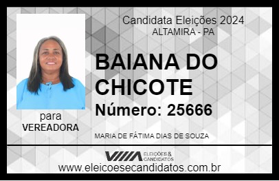 Candidato BAIANA DO CHICOTE 2024 - ALTAMIRA - Eleições