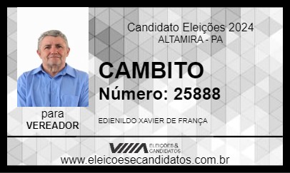 Candidato CAMBITO 2024 - ALTAMIRA - Eleições