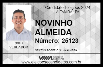 Candidato NOVINHO ALMEIDA 2024 - ALTAMIRA - Eleições