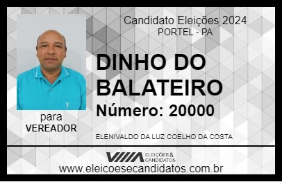 Candidato DINHO DO BALATEIRO 2024 - PORTEL - Eleições