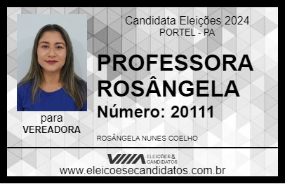 Candidato PROFESSORA ROSÂNGELA 2024 - PORTEL - Eleições