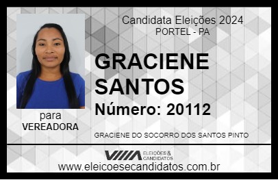 Candidato GRACIENE SANTOS 2024 - PORTEL - Eleições