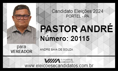 Candidato PASTOR ANDRÉ 2024 - PORTEL - Eleições