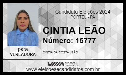 Candidato CINTIA LEÃO 2024 - PORTEL - Eleições