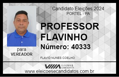 Candidato PROFESSOR FLAVINHO 2024 - PORTEL - Eleições