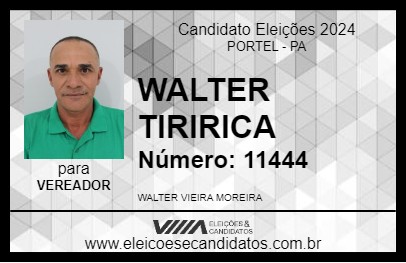 Candidato WALTER TIRIRICA 2024 - PORTEL - Eleições