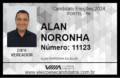 Candidato ALAN NORONHA 2024 - PORTEL - Eleições