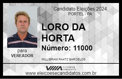 Candidato LORO DA HORTA 2024 - PORTEL - Eleições