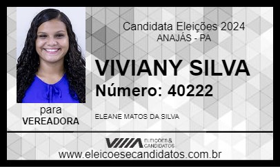 Candidato VIVIANY SILVA 2024 - ANAJÁS - Eleições