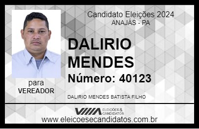 Candidato DALIRIO MENDES 2024 - ANAJÁS - Eleições