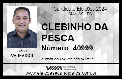 Candidato CLEBINHO DA PESCA 2024 - ANAJÁS - Eleições