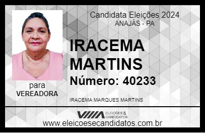 Candidato IRACEMA MARTINS 2024 - ANAJÁS - Eleições