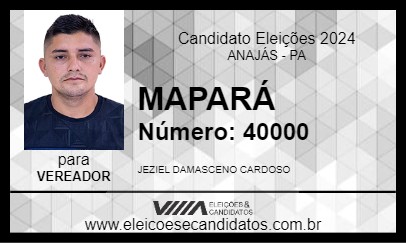 Candidato MAPARÁ 2024 - ANAJÁS - Eleições