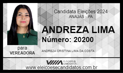 Candidato ANDREZA LIMA 2024 - ANAJÁS - Eleições