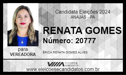 Candidato RENATA GOMES 2024 - ANAJÁS - Eleições