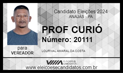 Candidato PROF CURIÓ 2024 - ANAJÁS - Eleições