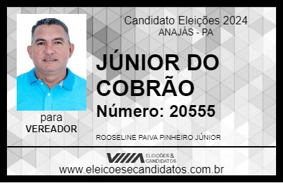 Candidato JÚNIOR DO COBRÃO 2024 - ANAJÁS - Eleições