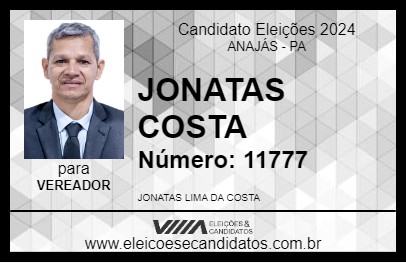 Candidato JONATAS COSTA 2024 - ANAJÁS - Eleições