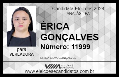 Candidato ÉRICA GONÇALVES 2024 - ANAJÁS - Eleições