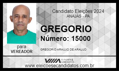 Candidato GREGORIO 2024 - ANAJÁS - Eleições