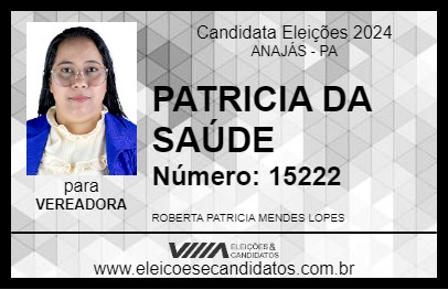 Candidato PATRICIA DA SAÚDE 2024 - ANAJÁS - Eleições