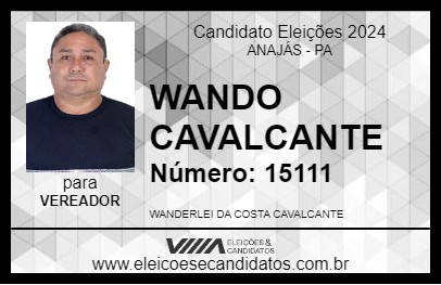 Candidato WANDO CAVALCANTE 2024 - ANAJÁS - Eleições