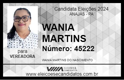 Candidato WANIA MARTINS 2024 - ANAJÁS - Eleições