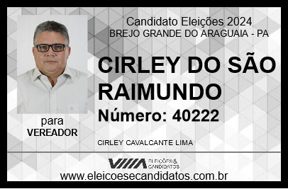 Candidato CIRLEY DO SÃO RAIMUNDO 2024 - BREJO GRANDE DO ARAGUAIA - Eleições