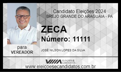 Candidato ZECA 2024 - BREJO GRANDE DO ARAGUAIA - Eleições