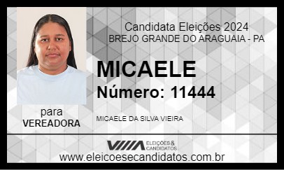 Candidato MICAELE 2024 - BREJO GRANDE DO ARAGUAIA - Eleições