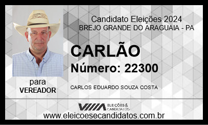 Candidato CARLÃO 2024 - BREJO GRANDE DO ARAGUAIA - Eleições