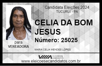 Candidato CELIA DA BOM JESUS 2024 - TUCURUÍ - Eleições