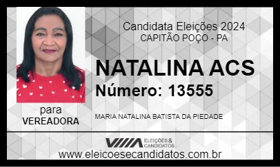 Candidato NATALINA ACS 2024 - CAPITÃO POÇO - Eleições