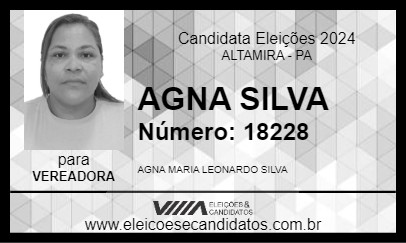 Candidato AGNA SILVA 2024 - ALTAMIRA - Eleições