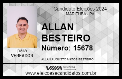 Candidato ALLAN BESTEIRO 2024 - MARITUBA - Eleições