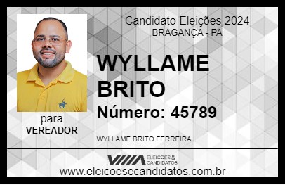 Candidato WYLLAME BRITO 2024 - BRAGANÇA - Eleições