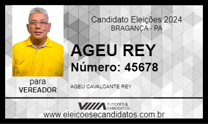 Candidato AGEU REY 2024 - BRAGANÇA - Eleições