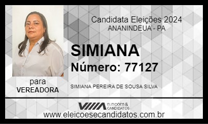 Candidato SIMIANA 2024 - ANANINDEUA - Eleições