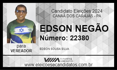 Candidato EDSON NEGÃO 2024 - CANAÃ DOS CARAJÁS - Eleições