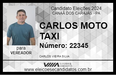 Candidato CARLOS MOTO TAXI 2024 - CANAÃ DOS CARAJÁS - Eleições