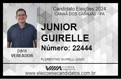 Candidato JUNIOR GUIRELLE 2024 - CANAÃ DOS CARAJÁS - Eleições