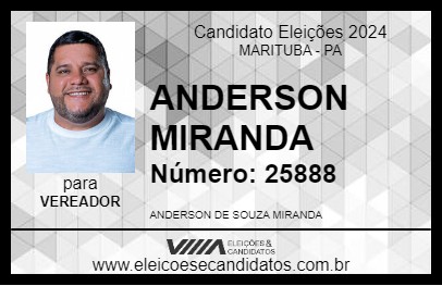 Candidato ANDERSON MIRANDA 2024 - MARITUBA - Eleições