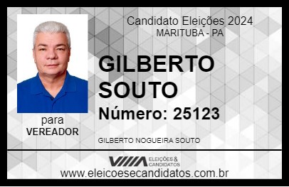 Candidato GILBERTO SOUTO 2024 - MARITUBA - Eleições