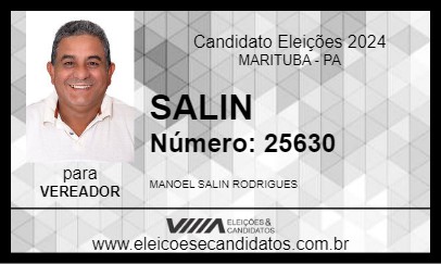 Candidato SALIN 2024 - MARITUBA - Eleições