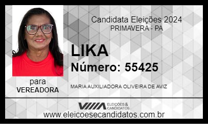 Candidato LIKA 2024 - PRIMAVERA - Eleições