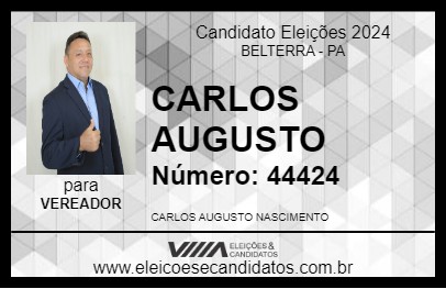 Candidato CARLOS AUGUSTO 2024 - BELTERRA - Eleições