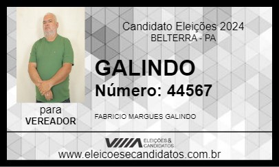 Candidato GALINDO 2024 - BELTERRA - Eleições